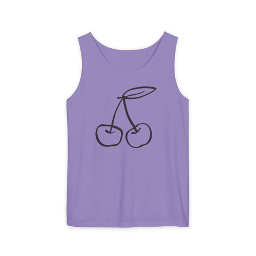 Discrete Findom Cherry Tank Top — cherry motif everyday tank from the Discrete Collection by Findom Attire Australia
