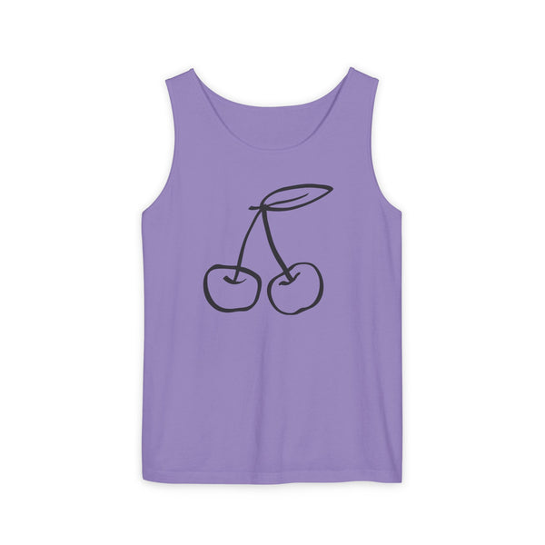 Discrete Findom Cherry Tank Top — cherry motif everyday tank from the Discrete Collection by Findom Attire Australia