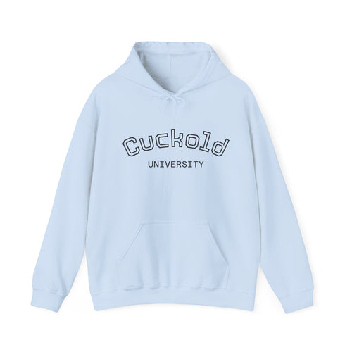 Cuckold University Hoodie — dark streetwear graphic hoodie by Findom Attire Australia