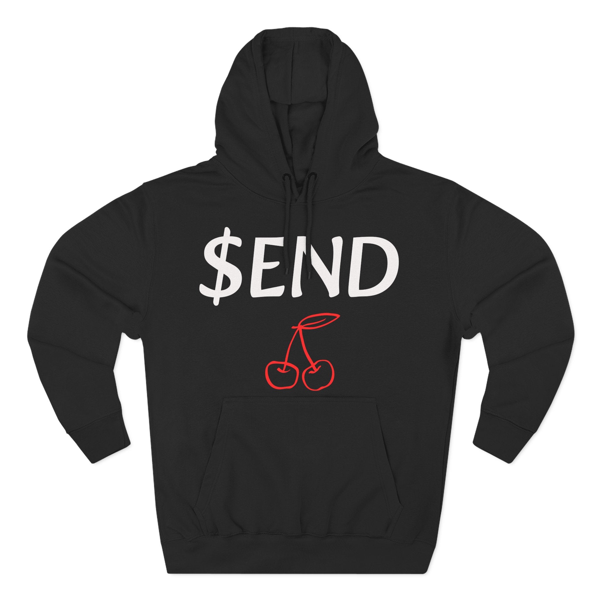 Send Cherry Hoodie — cherry motif SEND graphic hoodie by Findom Attire Australia