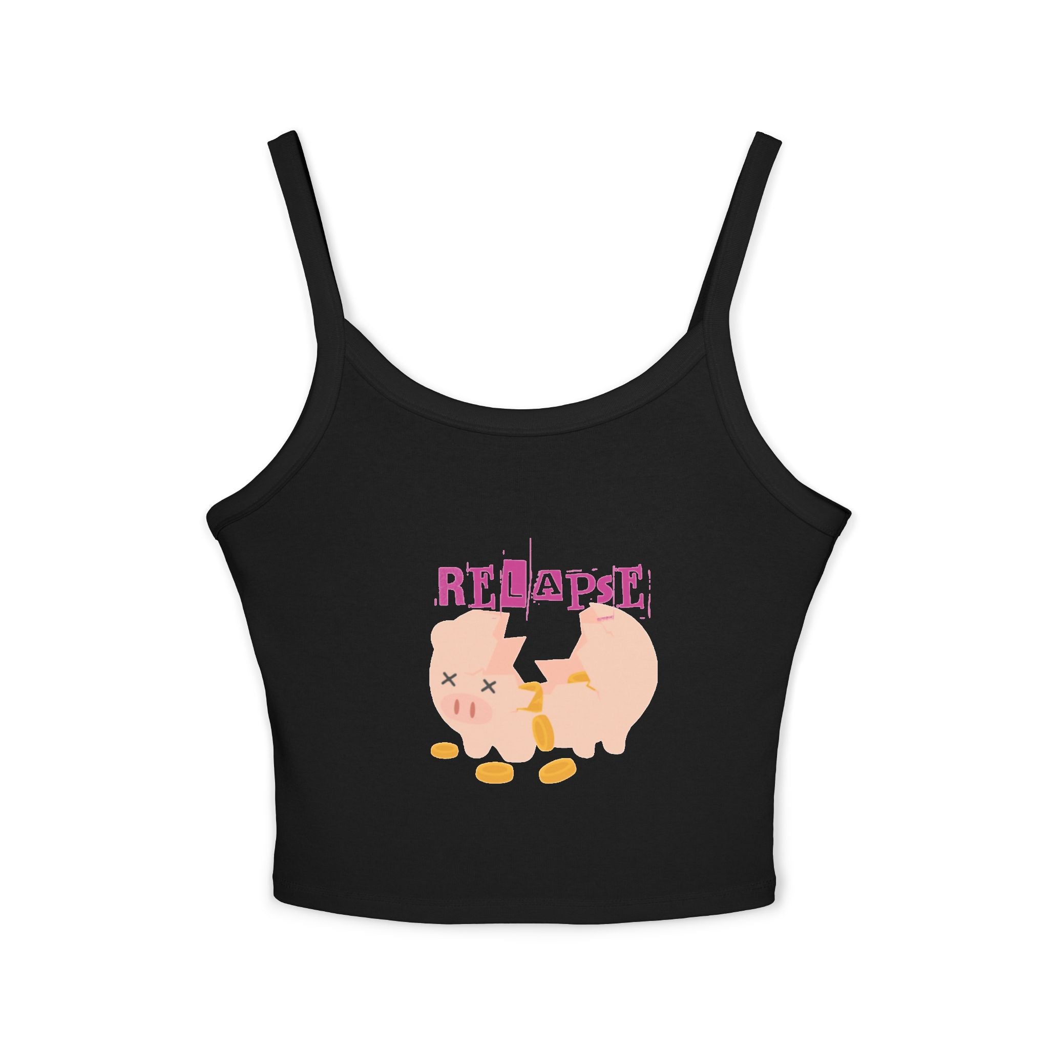 Relapse Spaghetti Strap Tank Top — findom community tank top by Findom Attire Australia