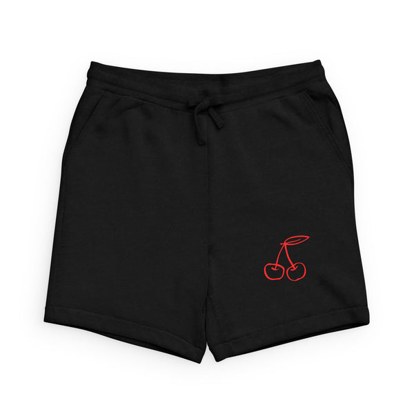 Findom Cherry Sweatshorts — cherry motif sweatshorts from the Discrete Collection by Findom Attire Australia