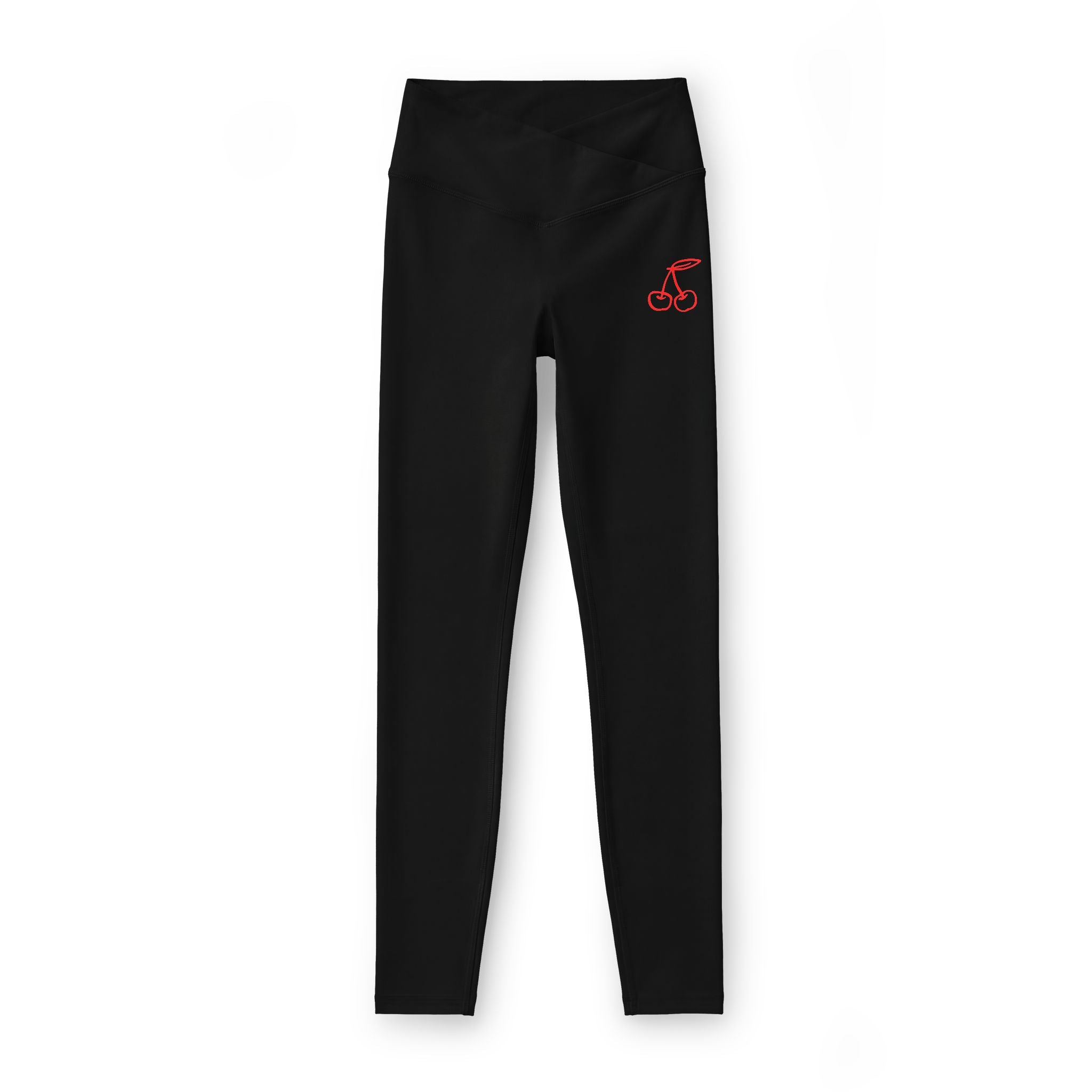 Findom Cherry High-Waist Leggings — cherry print high waist leggings from the Discrete Collection by Findom Attire Australia