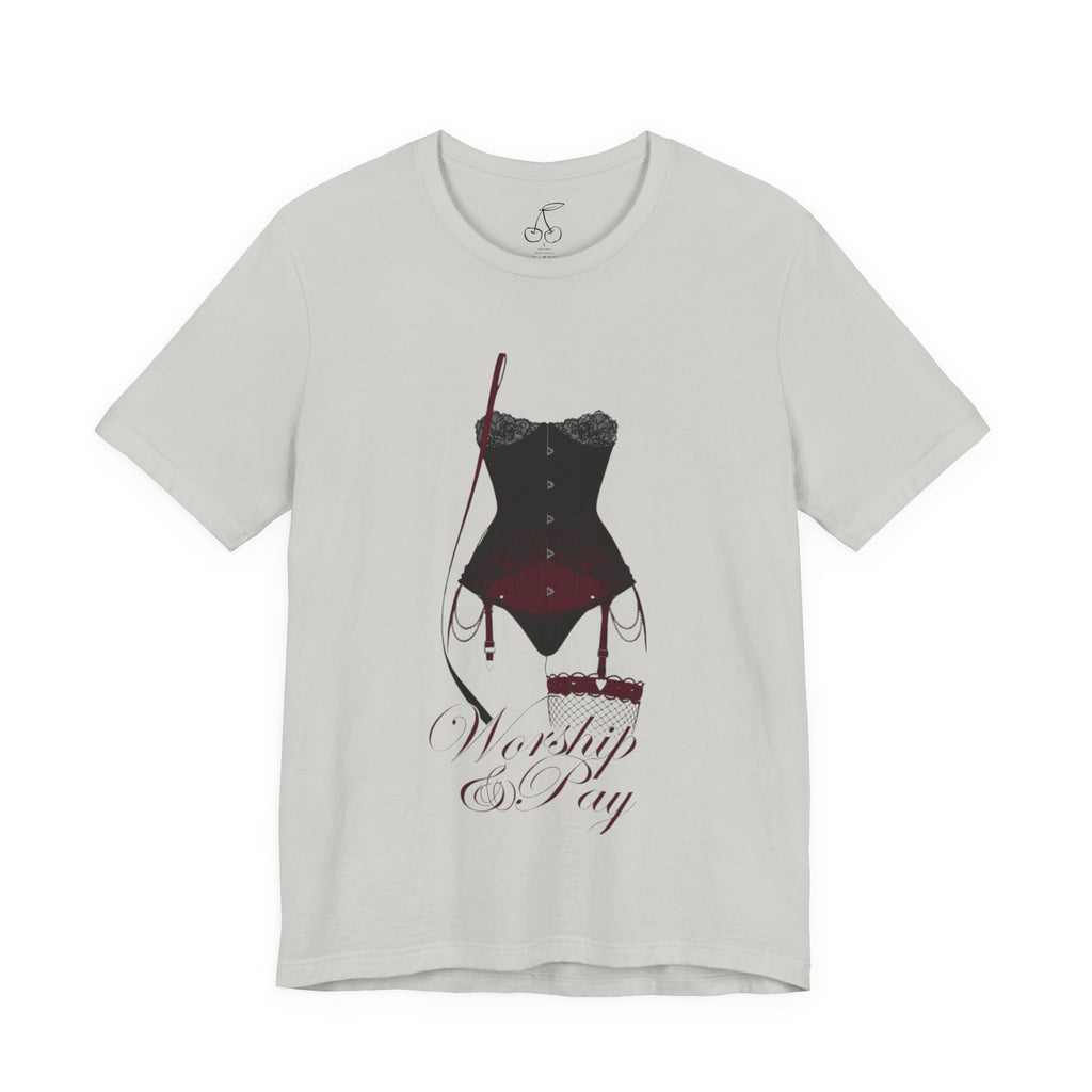Worship and Pay Tee — findom graphic tee by Findom Attire Australia