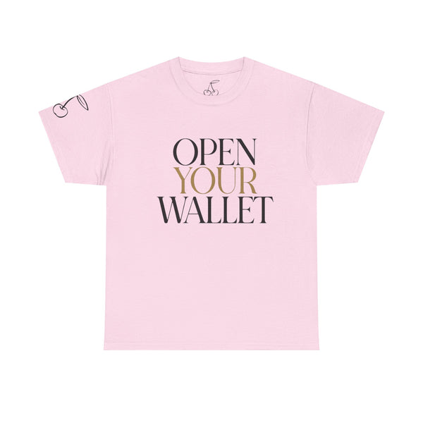 Open Your Wallet Tee — bold findom statement tee by Findom Attire Australia